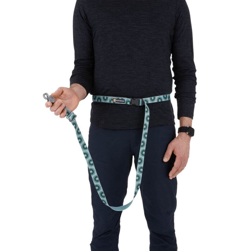 Ruffwear Crag EX Adjustable Dog Leash Showing it around a man&