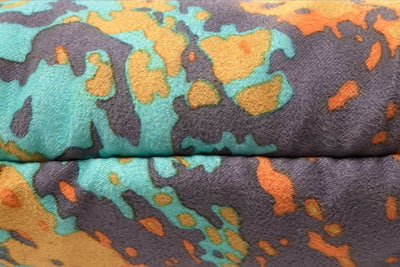 Ruffwear Basecamp Dog Bed in Orange Reef close up of the fabric