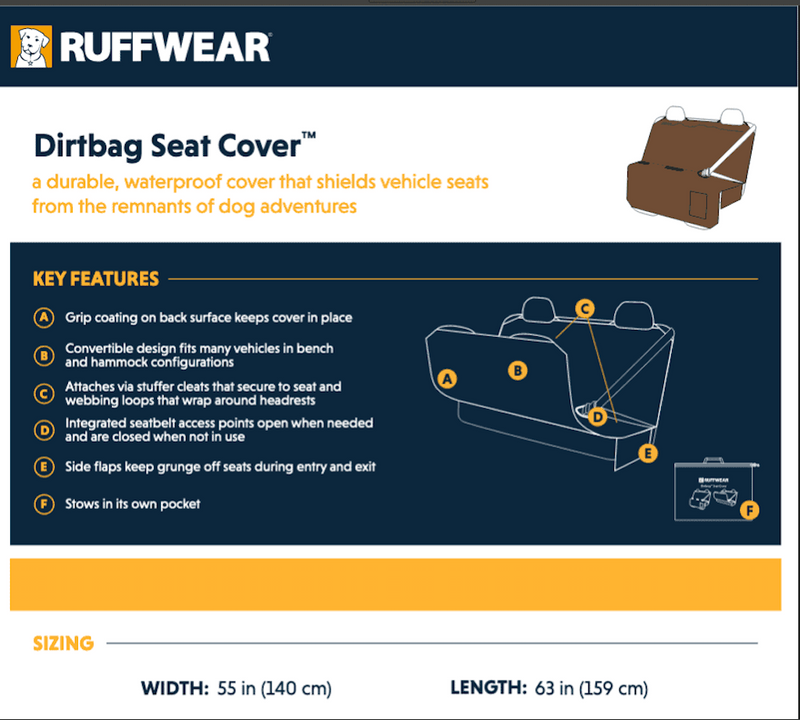 Dirtbag Car Seat Cover