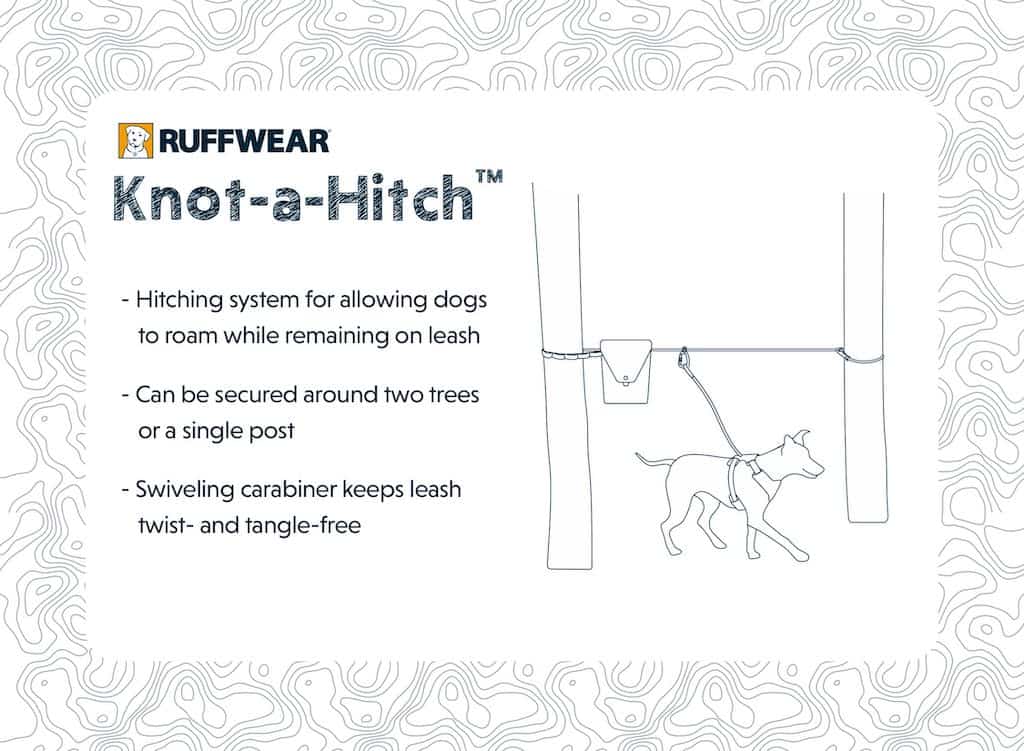 Knot-a-Hitch by Ruffwear Product Card highlighting uses