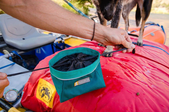 Ruffwear Quencher Cinch Top Bowl showing Cinch Closure