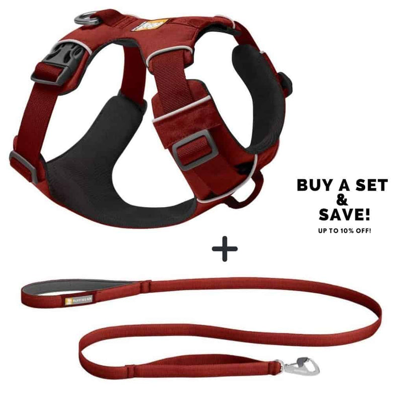 Ruffwear Front Range Harness and Leash Set in Red Clay